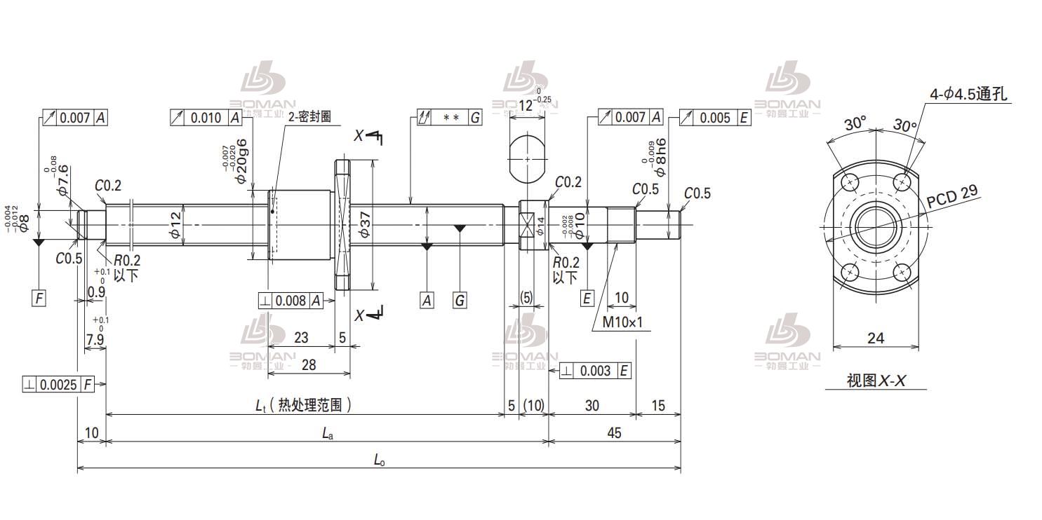 W1201MA-3PY-C3Z2  BB   L   5-轴端完成品滚珠丝杠