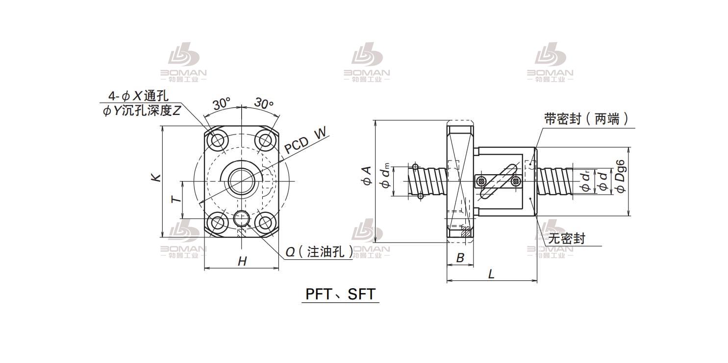 PFT1405-2.5-LDFT滚珠丝杠