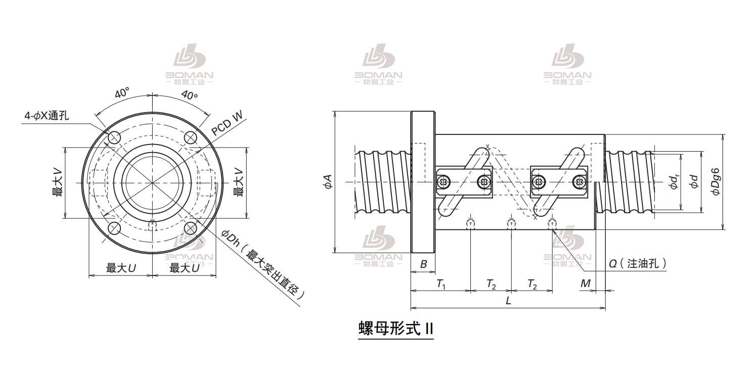 HTF5510-7.5-HTF注塑机滚珠丝杠