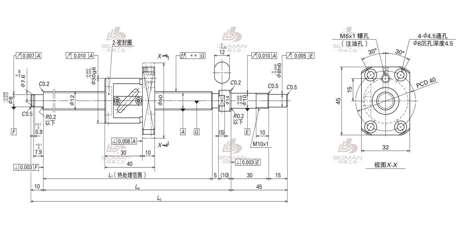 W1201FA-3P-C3Z5-FA标准滚珠丝杠