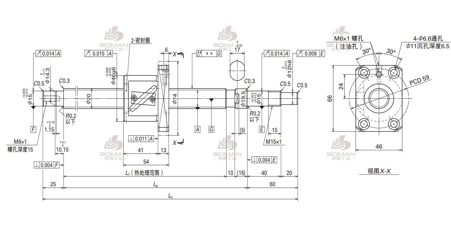 W2002FA-1P-C5Z10-FA标准滚珠丝杠