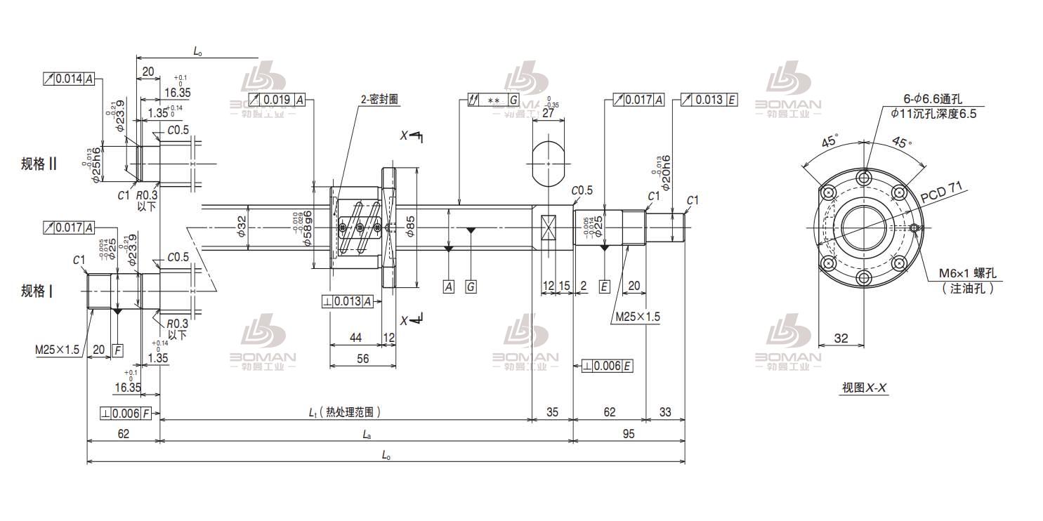 W3211SA-1P-C5Z5-FA标准滚珠丝杠