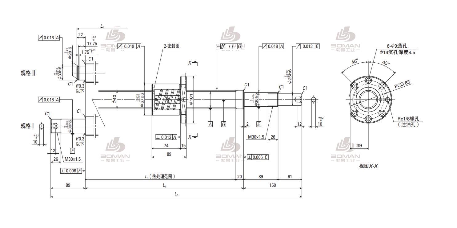 W4005SA-1Z-C5Z5-SA标准滚珠丝杠