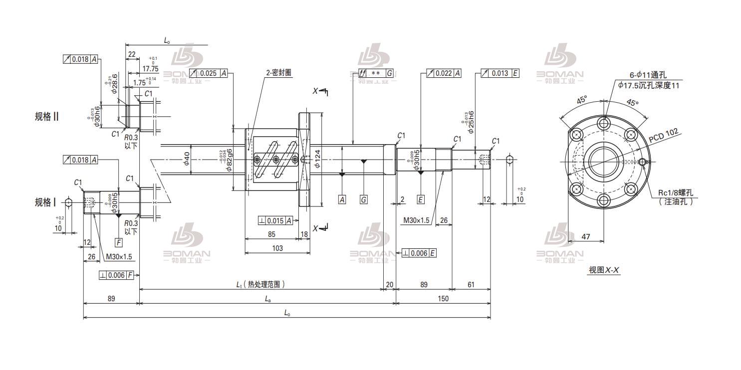 W4015SA-3Z-C5Z10-SA标准滚珠丝杠