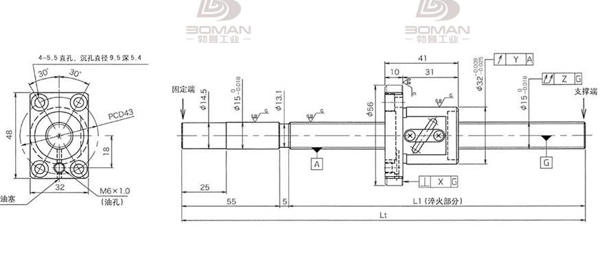 KURODA GG1504DS-BALR-1100A 黑田丝杆代用