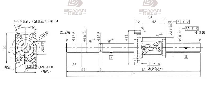 KURODA GG1616AS-BTLR-1100A 黑田精工丝杆是什么材质