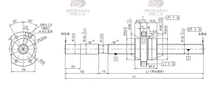 KURODA HG1632QS-HEZR-1100A 黑田精工丝杆规格说明