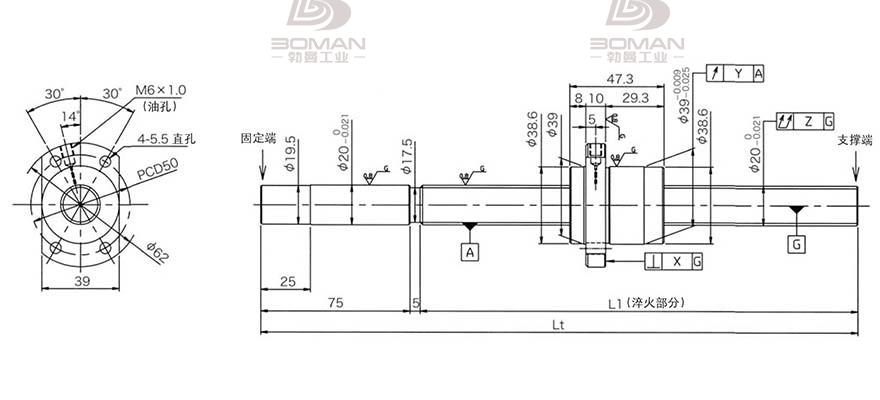 KURODA HG2020QS-HEZR-1500A 黑田kuroda滚珠丝杆