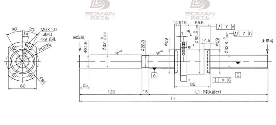 KURODA HG3264QS-HEFR-1200A 黑田精工滚珠丝杠价格