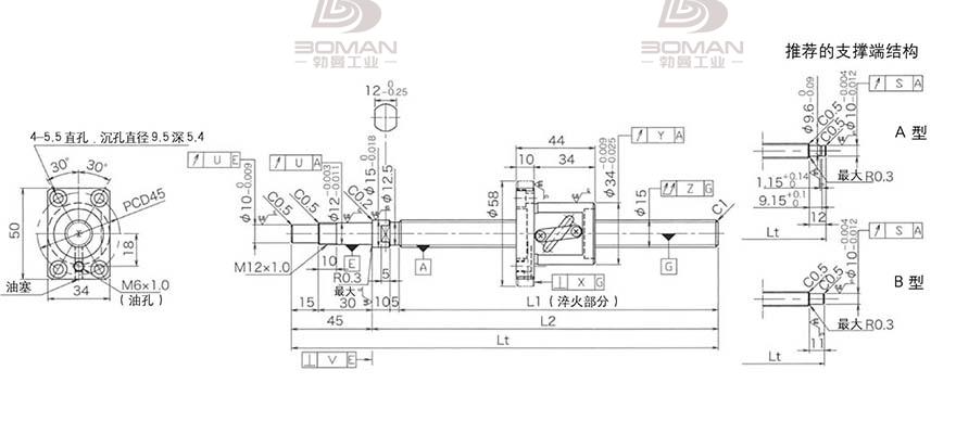 KURODA GP1505DS-BALR-0600B-C3F 黑田丝杆有哪些系列