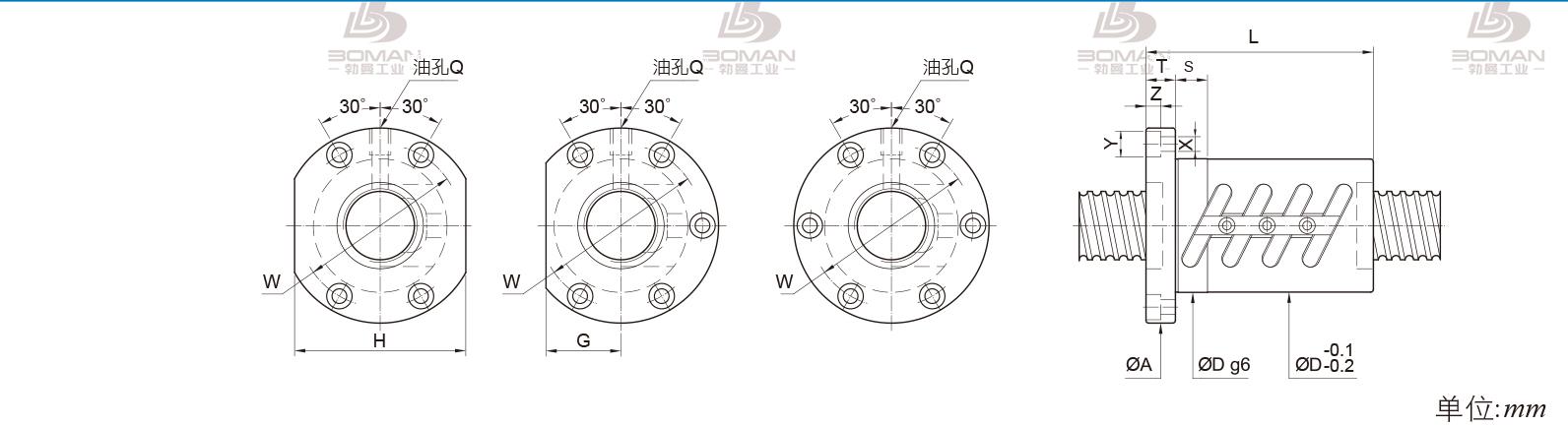 PMI FOWC6310-10 pmi丝杆型号表