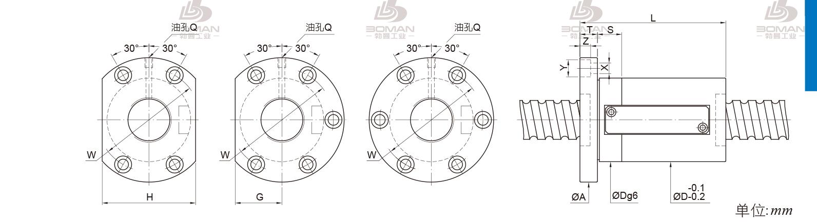 PMI FSWE2016-2.5 精密pmi丝杆