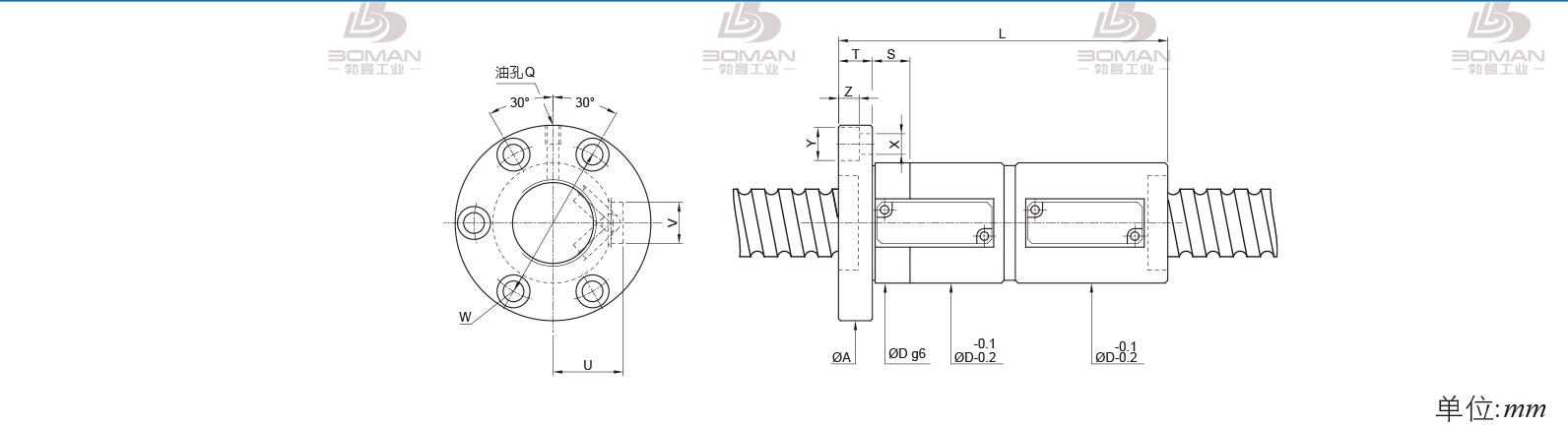 PMI FDVE2020-1.5 pmi滚珠丝杆加工