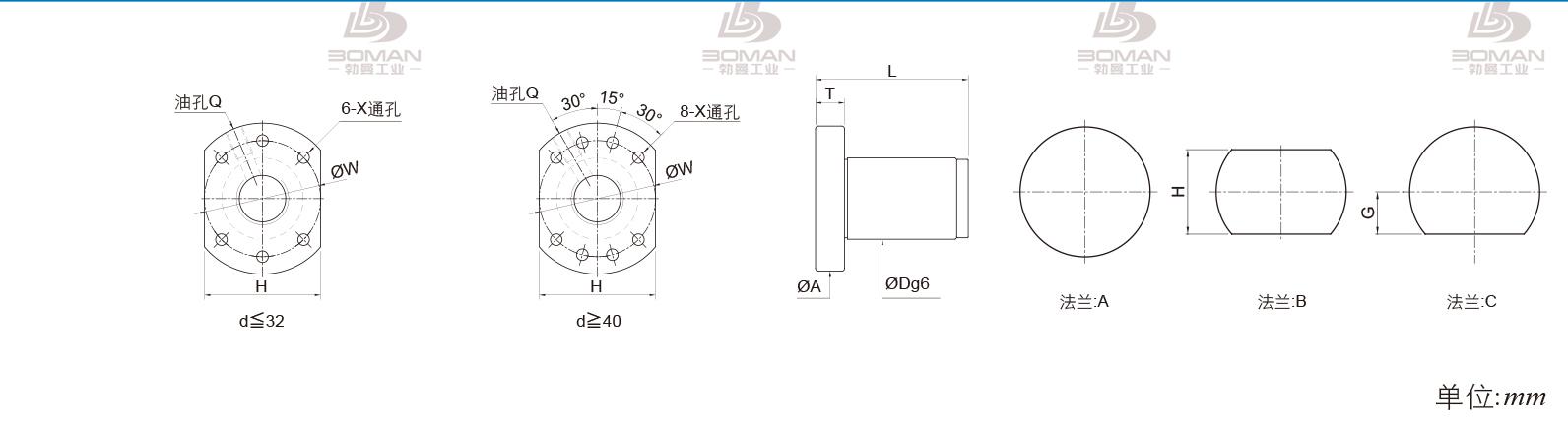 PMI FSDU3205B-4.0P hiwin滚珠丝杠和pmi