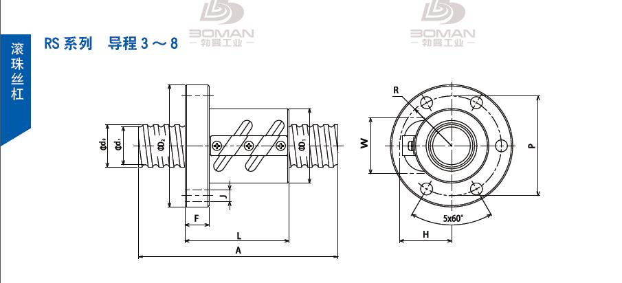 TSUBAKI 20RSB5 tsubaki数控滚珠丝杆型号