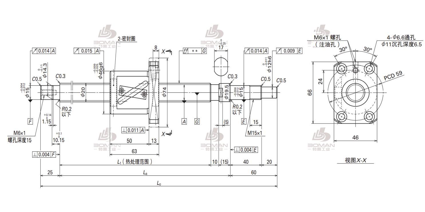 NSK W2015FA-1P-C5Z20-SA标准滚珠丝杠