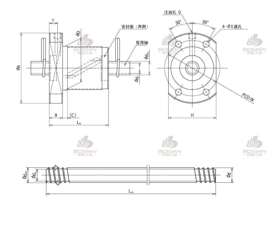 RNFBL1208A2.5S-461L-NSK冷轧滚珠丝杠